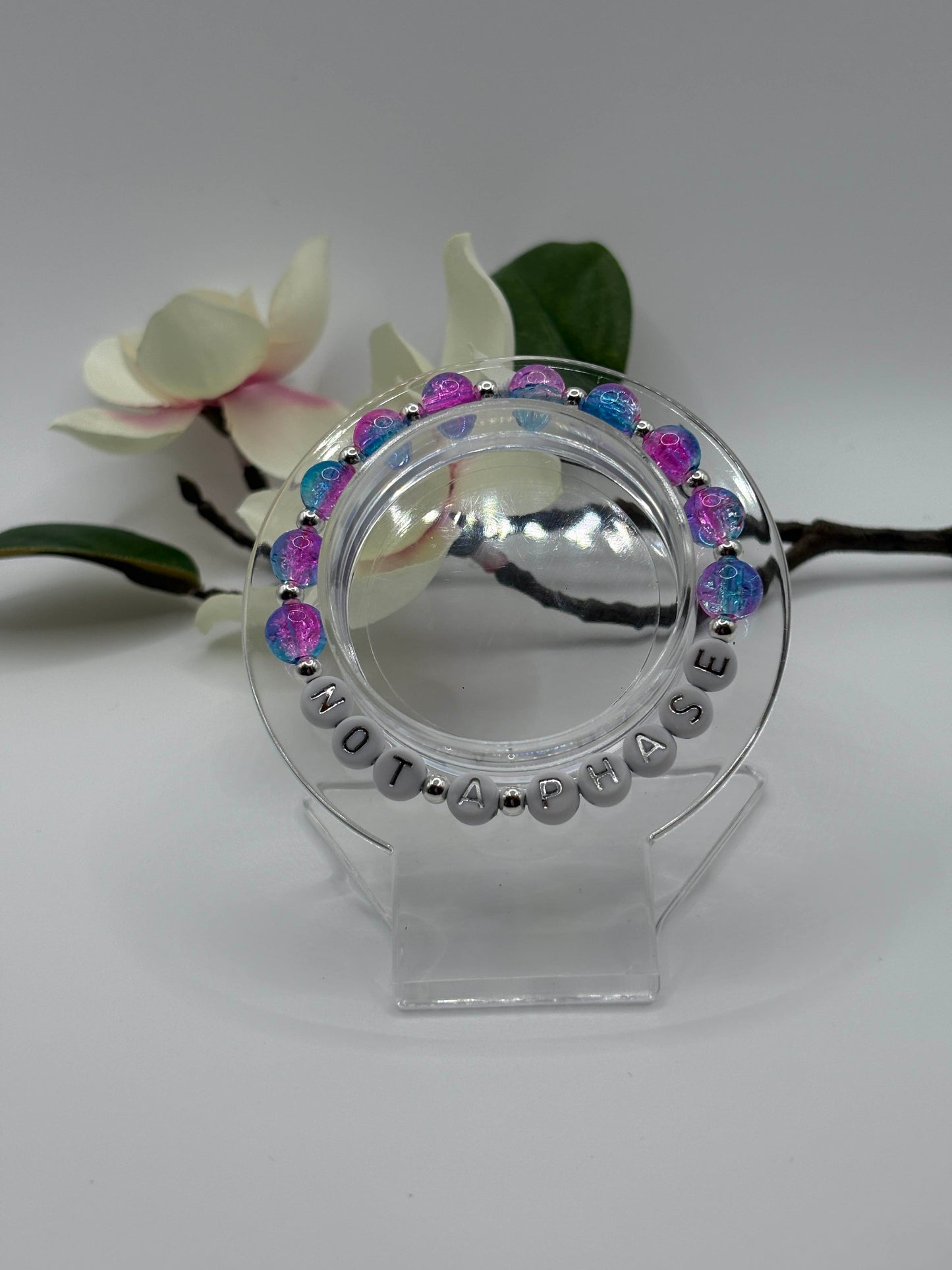 Bisexual Pride Bracelet – Handmade with Love & Visibility “Not A Phase”