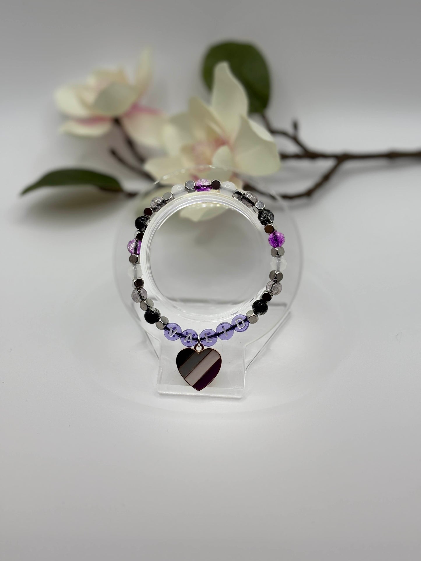 Handmade Asexual Pride Bracelet β Subtle Strength & Pride