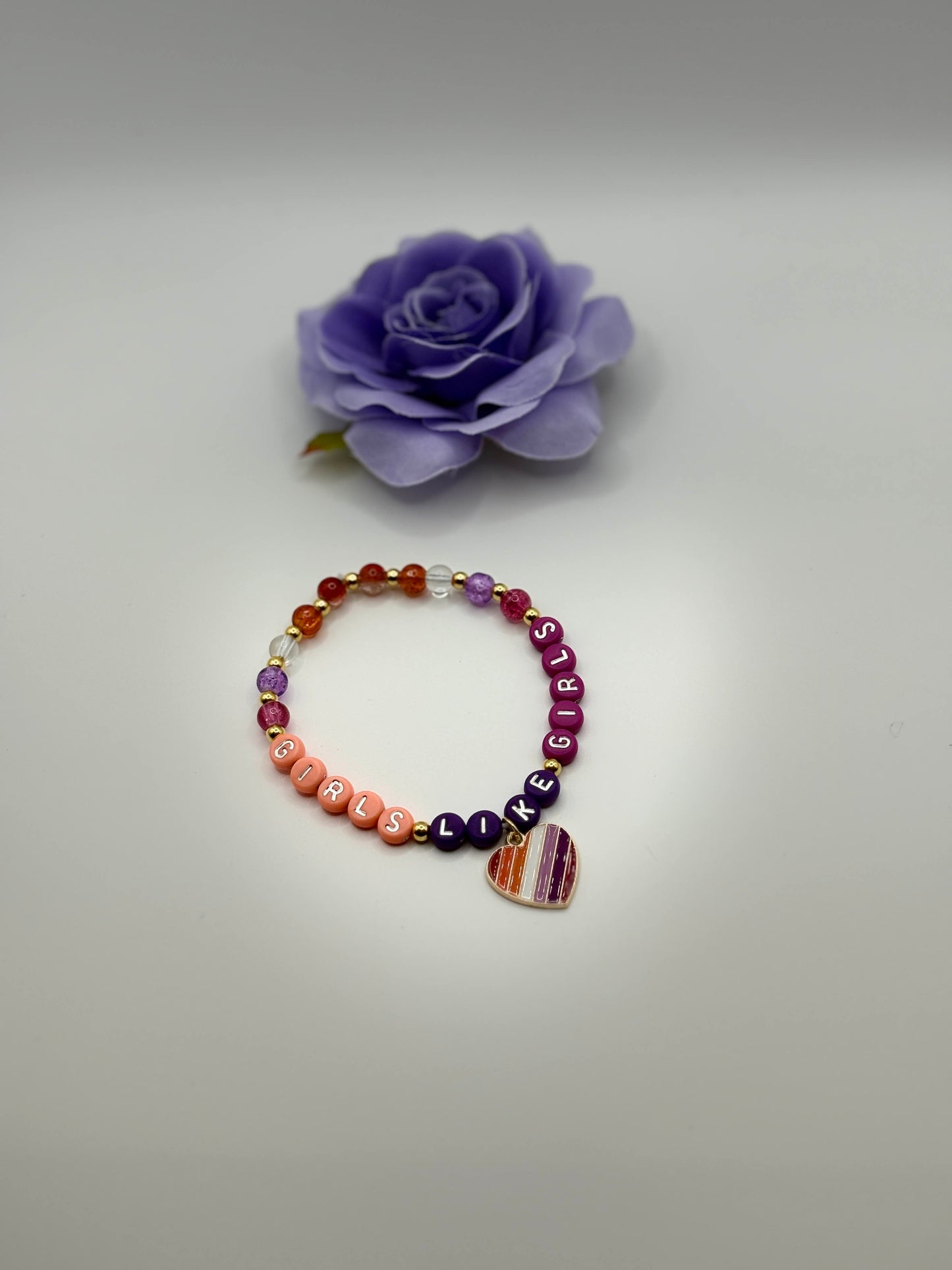 Lesbian Pride Bracelet – “Girls Like Girls” – Handmade & Empowering