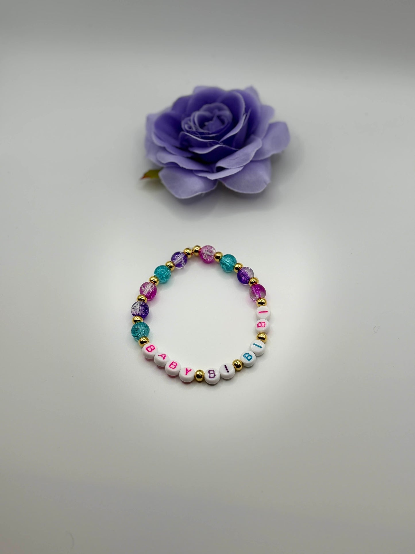 Handmade Bisexual Pride Bracelet – Bold, Beautiful, and Bi “Baby Bi Bi Bi”