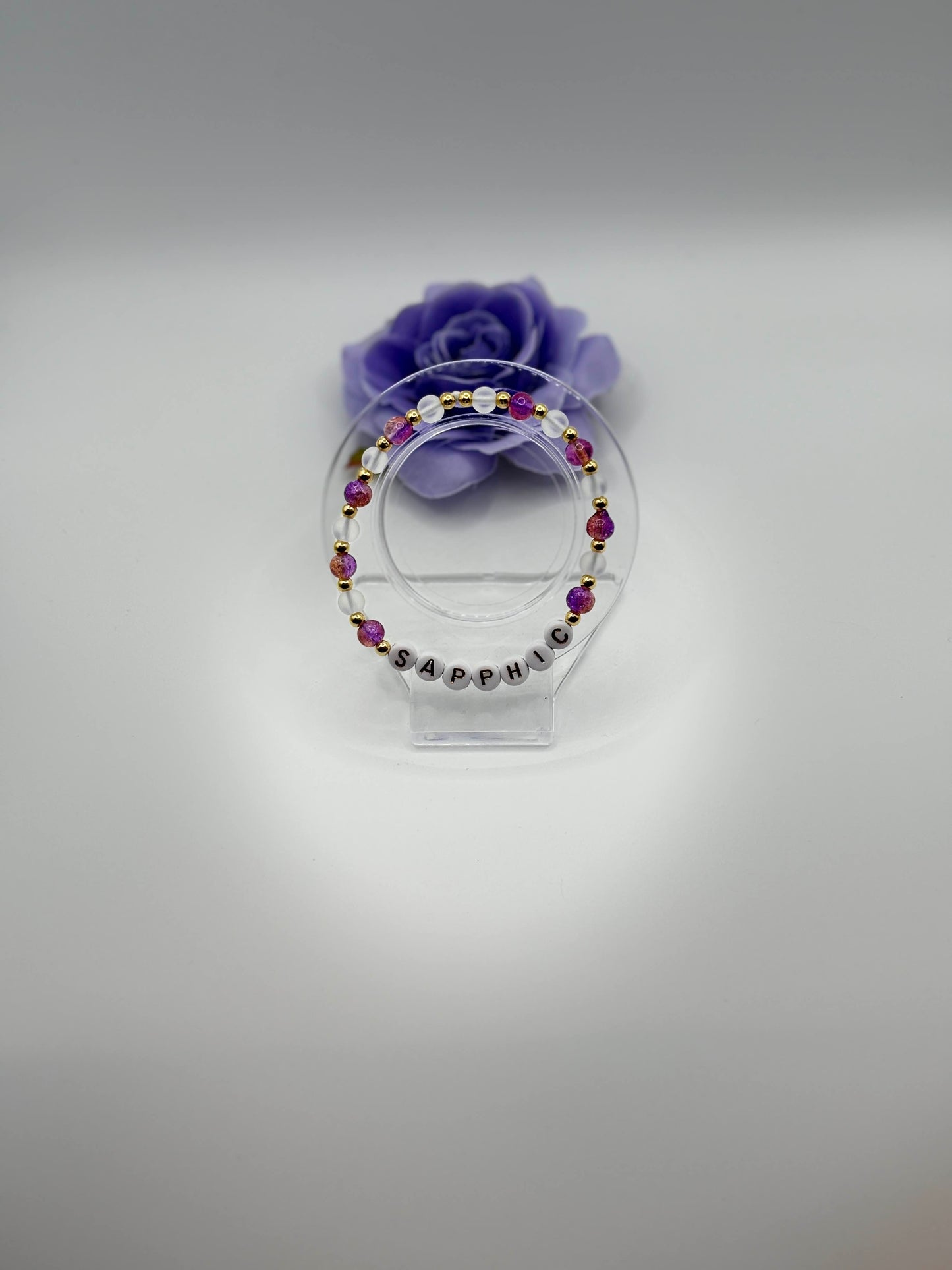 Sapphic Lesbian Pride Bracelet β Handmade & Heartfelt