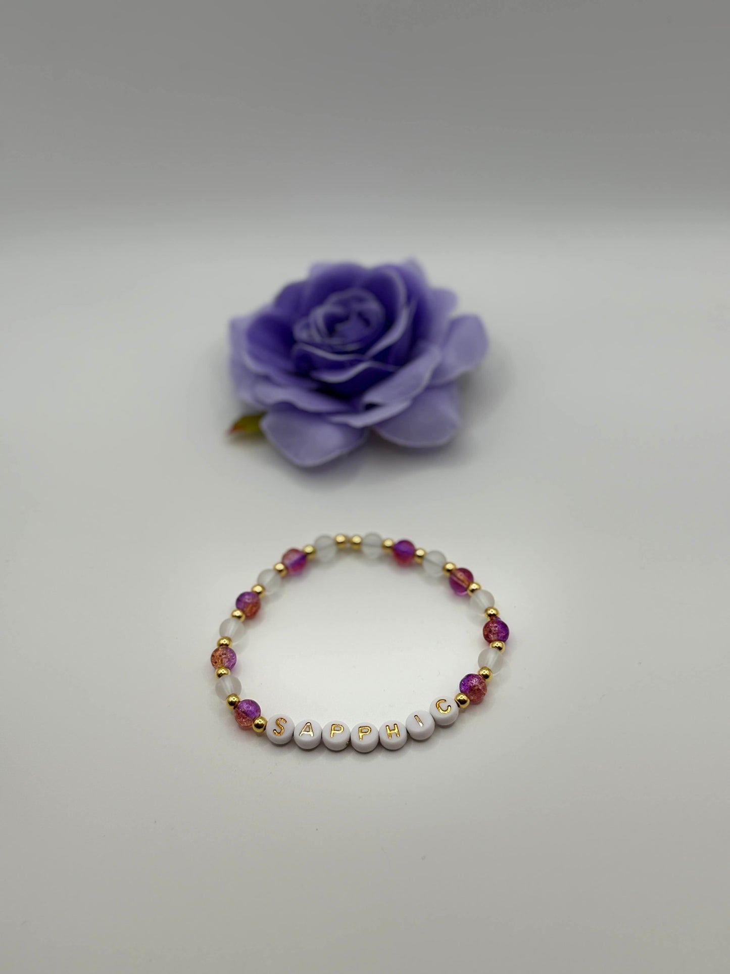 Sapphic Lesbian Pride Bracelet β Handmade & Heartfelt
