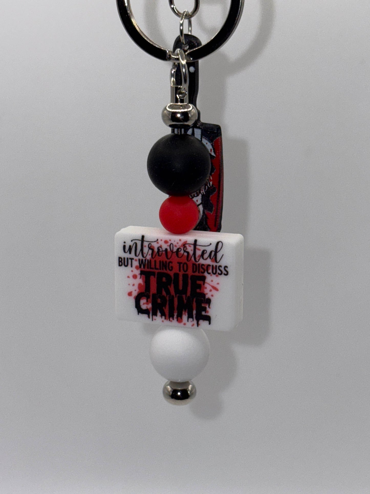 True Crime Keychain - Hand Beaded