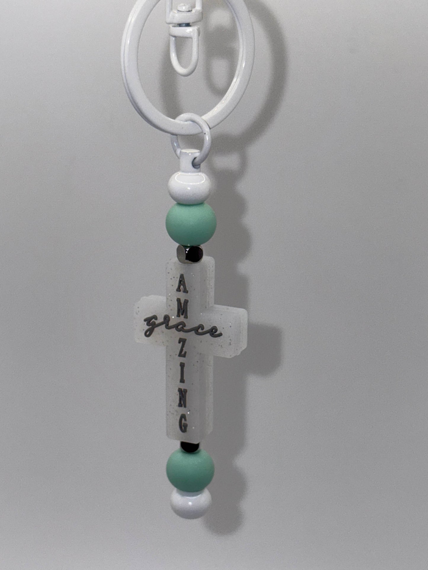 Amazing Grace Beaded Keychain