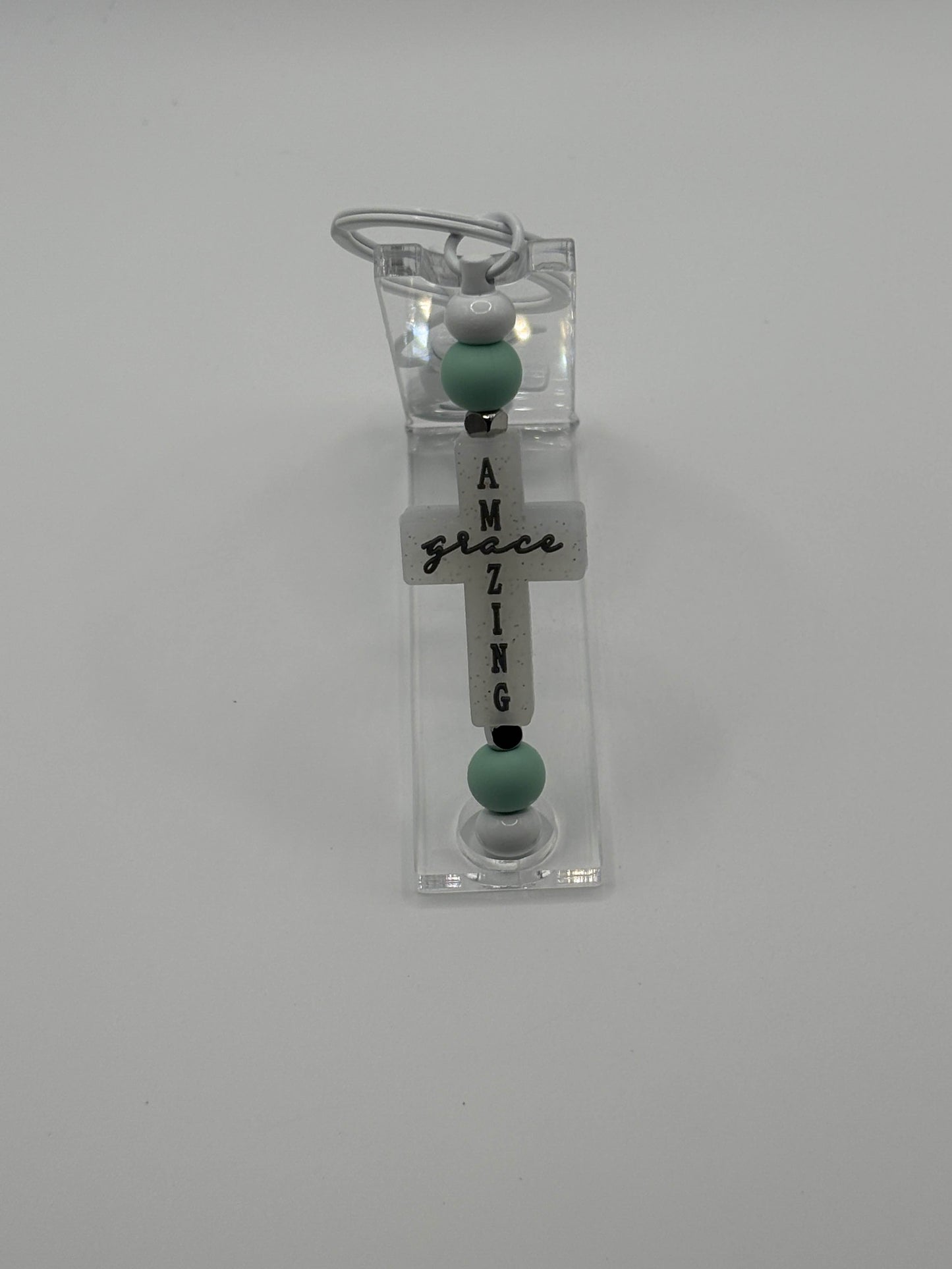 Amazing Grace Beaded Keychain