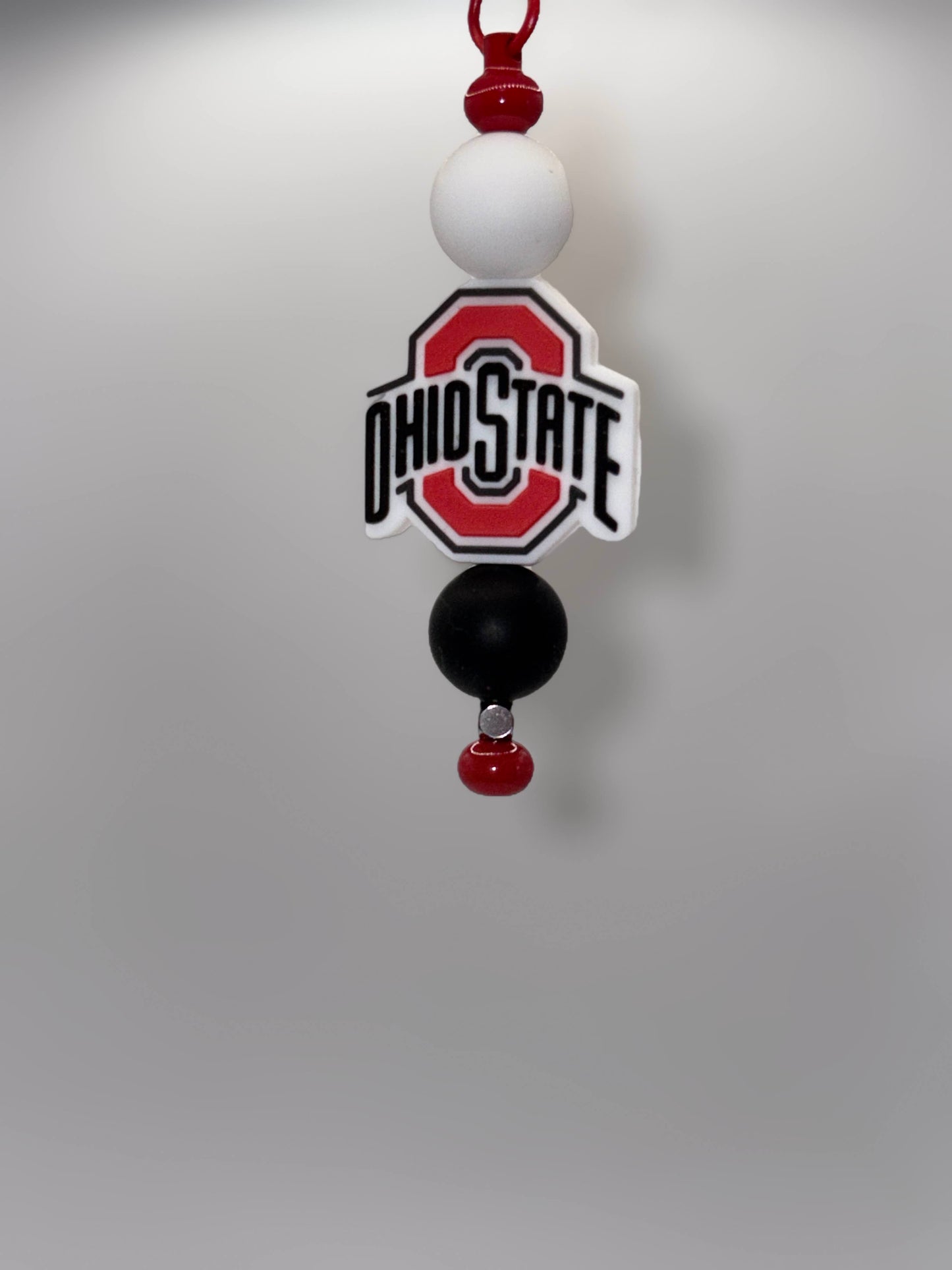Ohio State Beaded Keychain