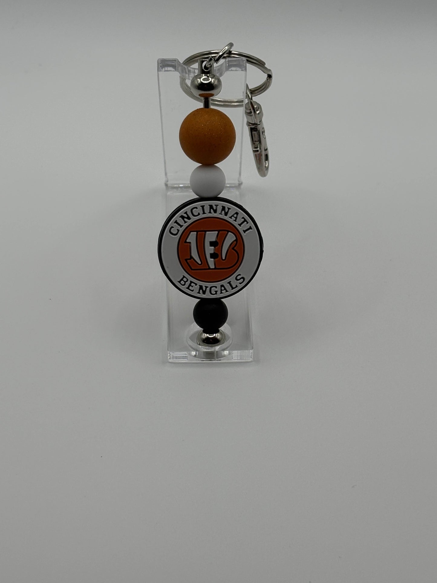 Cincinnati Bengals Beaded Keychain