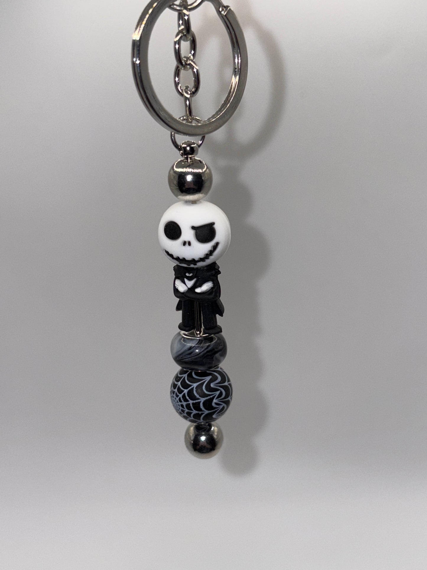 “The Nightmare Before Christmas” Beaded Keychain – Jack & Sally on the Hill