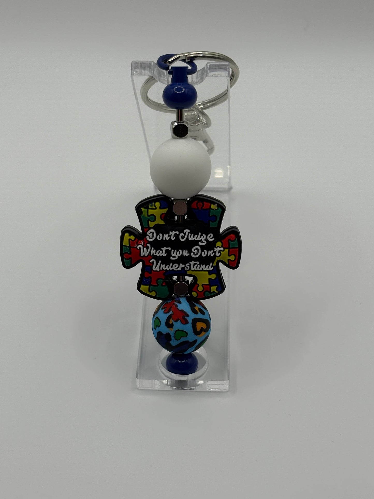 Autism Awareness Keychain – “Don’t Judge What You Don’t Understand”