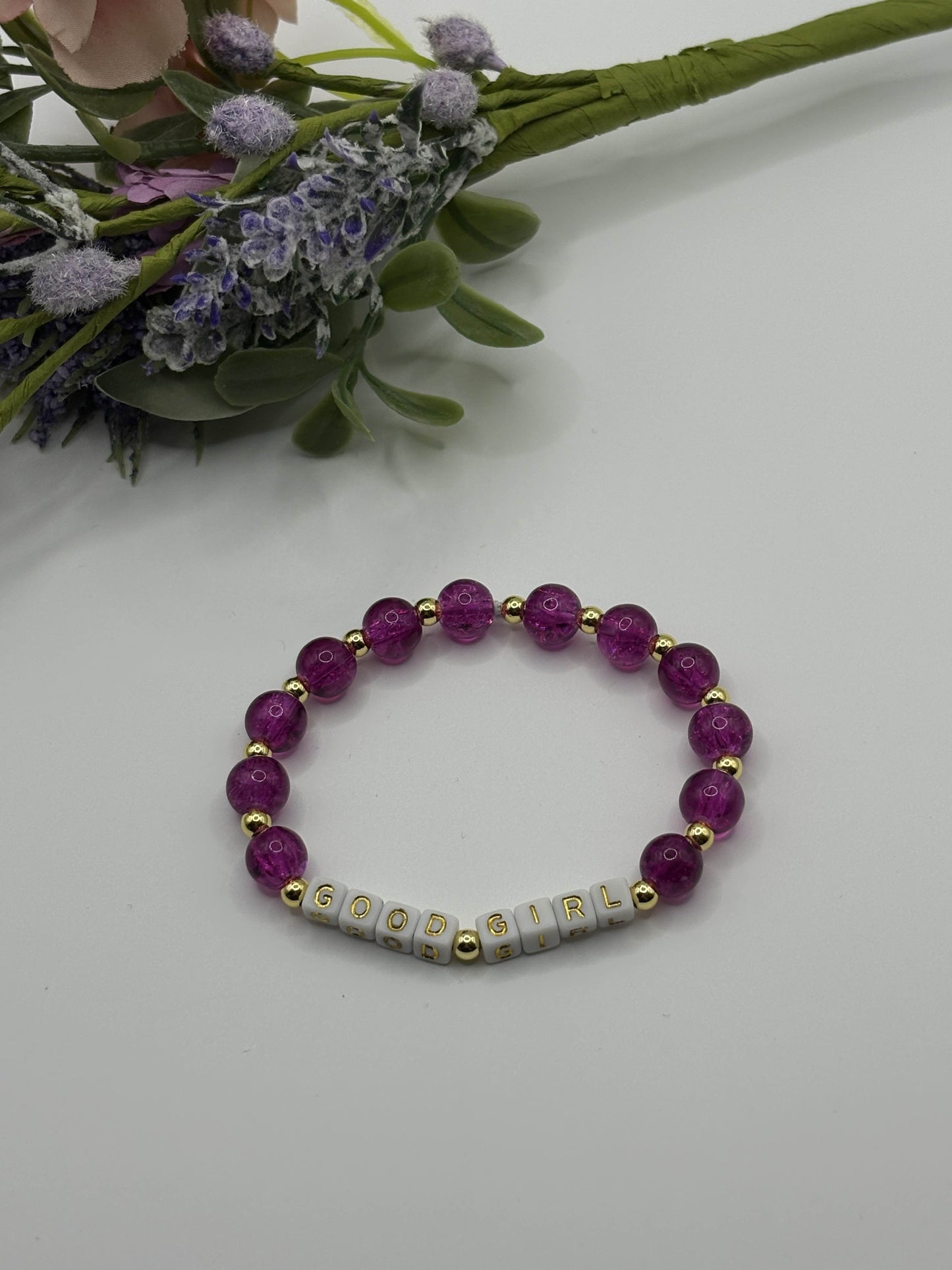 Booktok "Good Girl" Bracelet- Magenta
