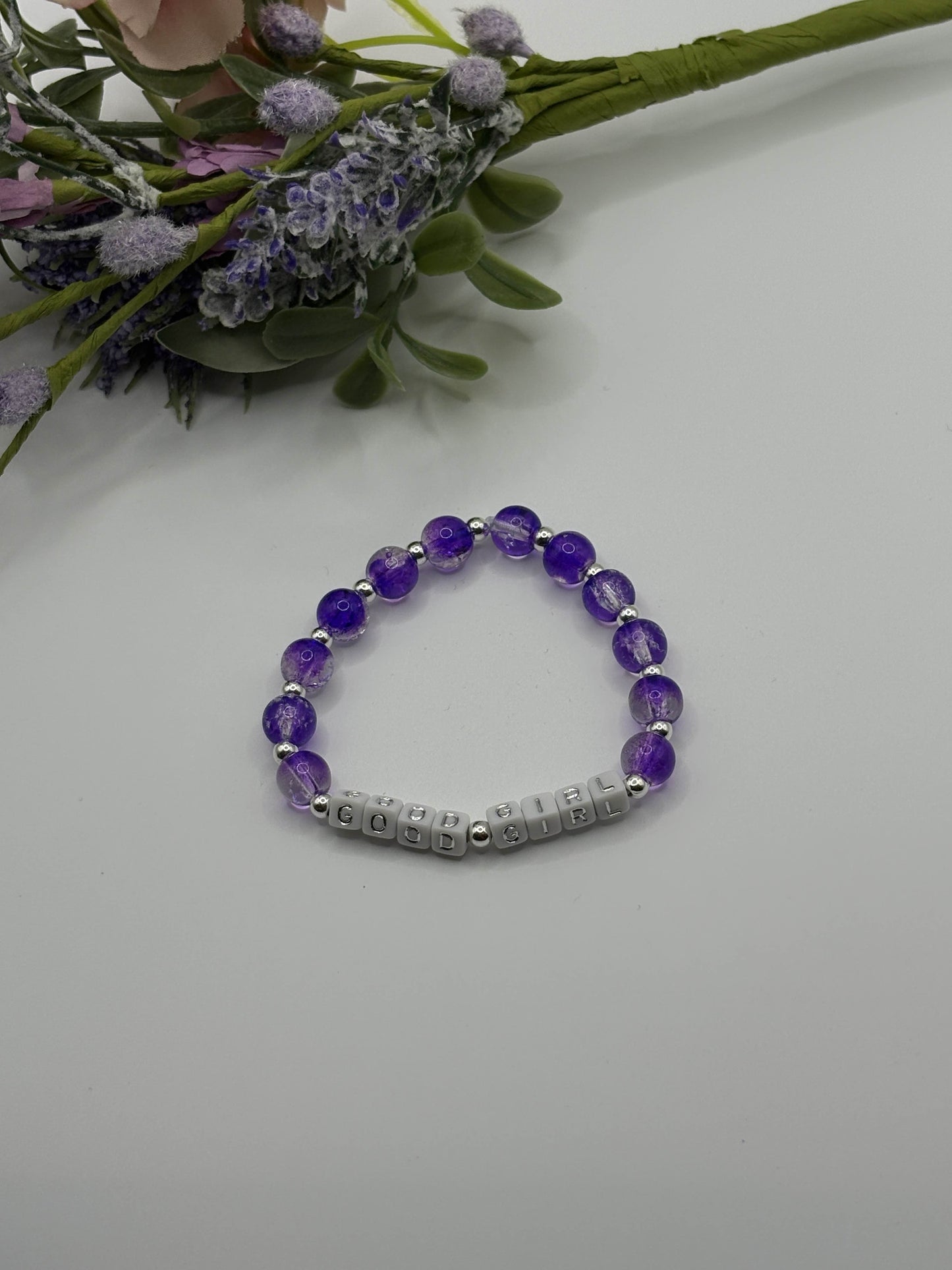 Booktok "Good Girl" Bracelet- Purple