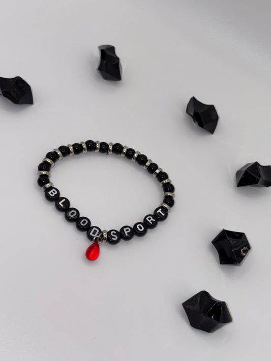 "Blood Sport" Bracelet – Sleep Token-Inspired Jewelry with Blood Red Accent
