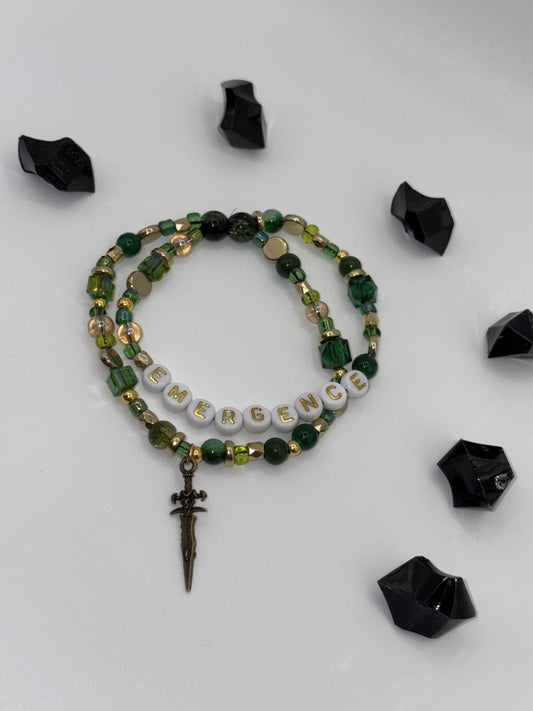 "Emergence" Double-Strand Bracelet – Sleep Token-Inspired with Sword Charm