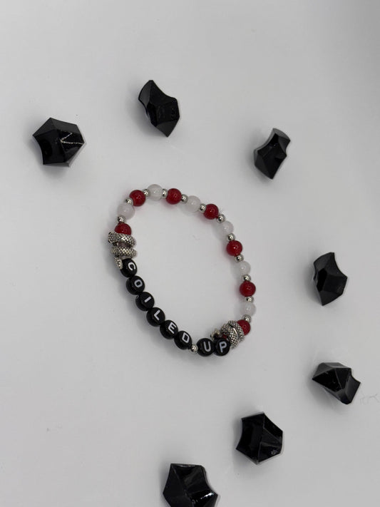 Sleep Token Inspired "Coiled Up" Bracelet (Red)