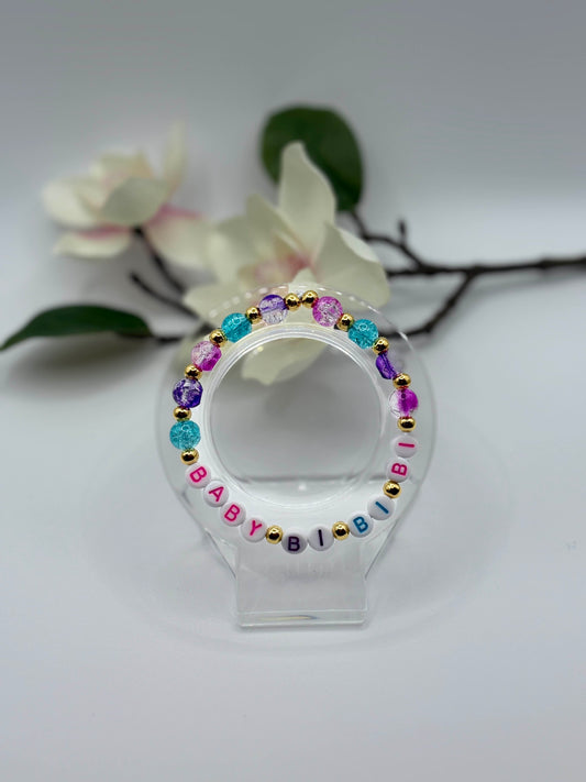 Handmade Bisexual Pride Bracelet – Bold, Beautiful, and Bi “Baby Bi Bi Bi”