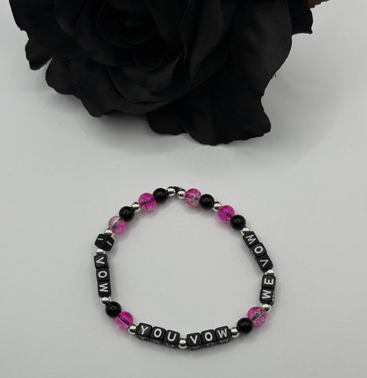 Booktok Inspired Bracelet- Ritual "I vow" Pink