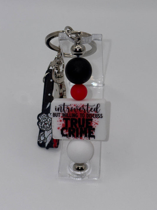 True Crime Keychain - Hand Beaded