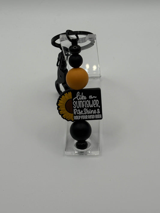 Sunflower Keychain – “Like a Sunflower, Rise, Shine, and Keep Your Head High”