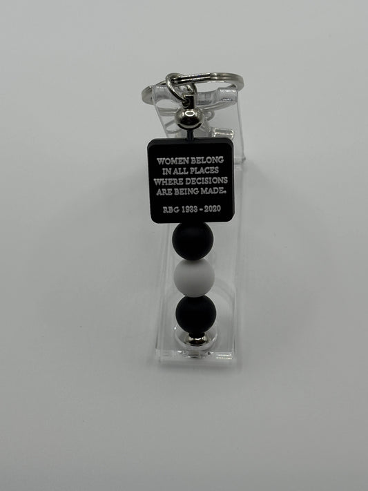 RBG Beaded Keychain