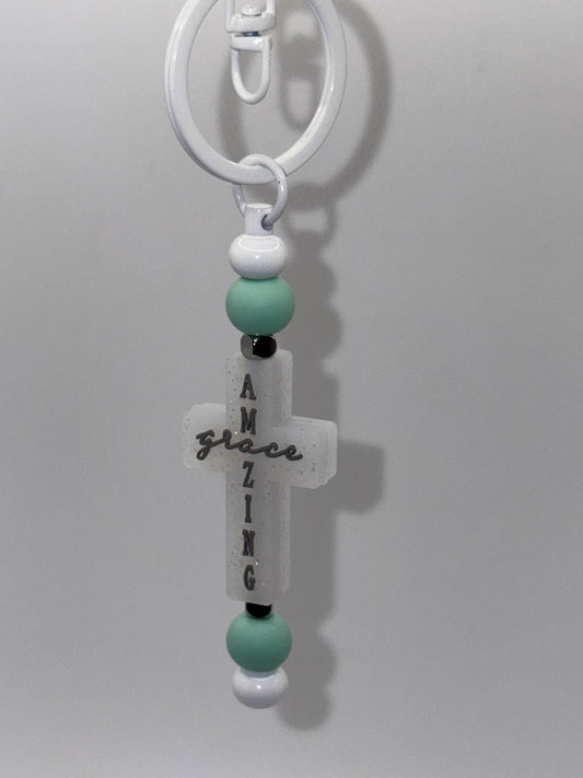 Amazing Grace Beaded Keychain