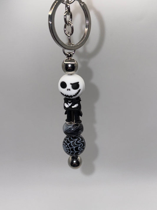 “The Nightmare Before Christmas” Beaded Keychain – Jack & Sally on the Hill