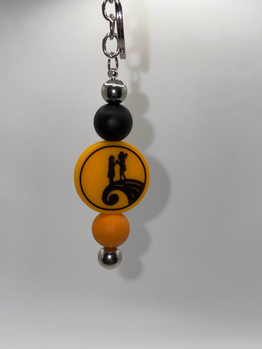 "The Nightmare Before Christmas" Beaded Keychain Jack Skellington
