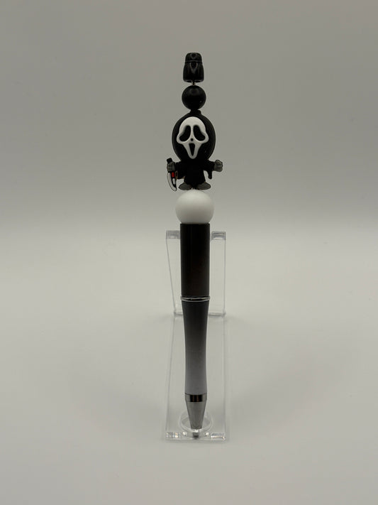 "Scream" GhostFace  Beaded Pen
