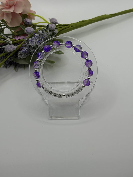 Booktok "Good Girl" Bracelet- Purple